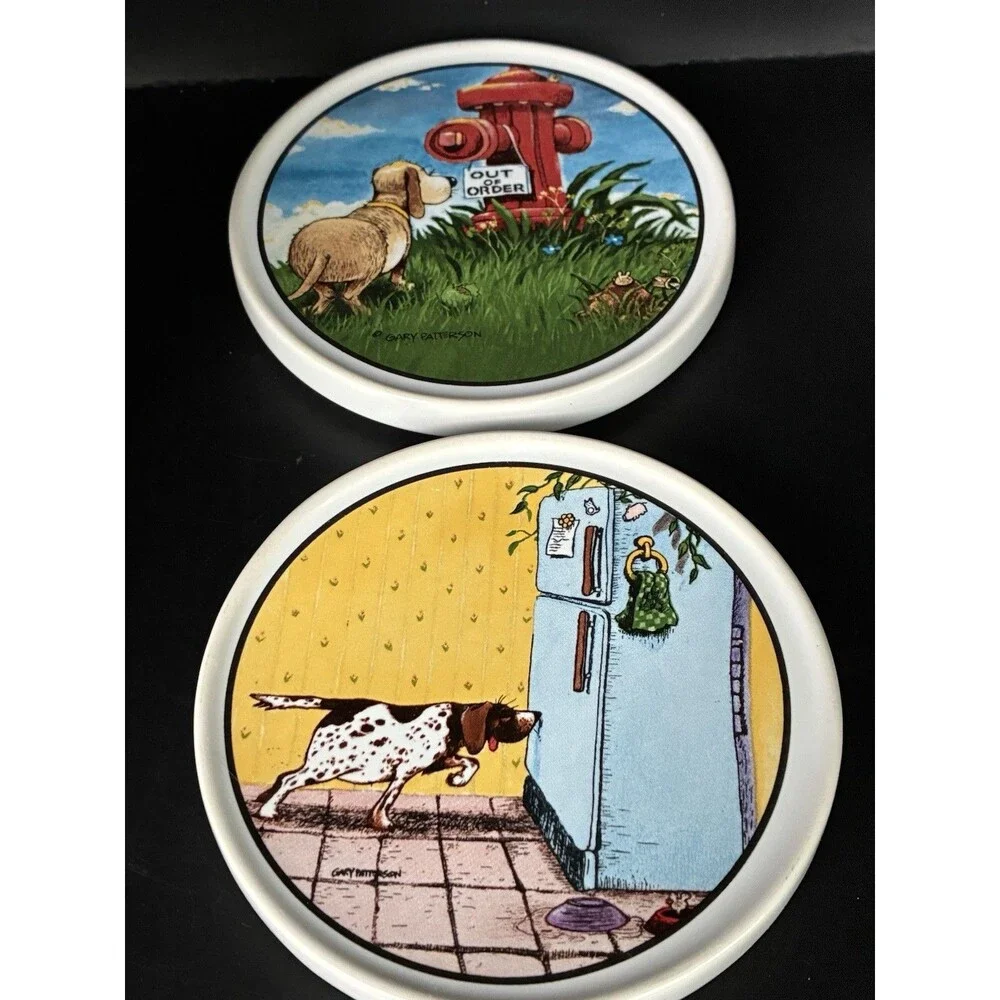 Gary Patterson 2 Dog Lovers Coaster by Clay Design